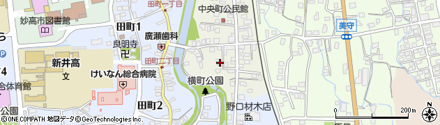 新潟県妙高市中央町周辺の地図