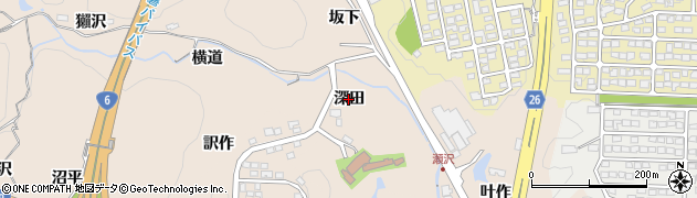 福島県いわき市常磐上矢田町（深田）周辺の地図