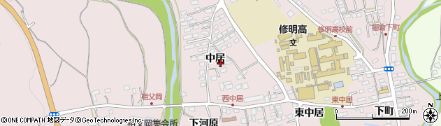 福島県棚倉町（東白川郡）棚倉（中居）周辺の地図