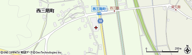 石川県七尾市西三階町（丁）周辺の地図