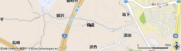 福島県いわき市常磐上矢田町（横道）周辺の地図