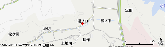 福島県いわき市平下山口（湯ノ口）周辺の地図