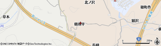 福島県いわき市常磐上矢田町鶴羽平周辺の地図