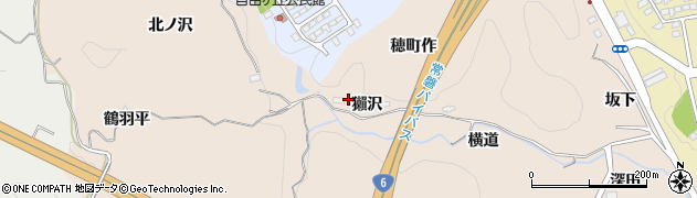 福島県いわき市常磐上矢田町（獺沢）周辺の地図