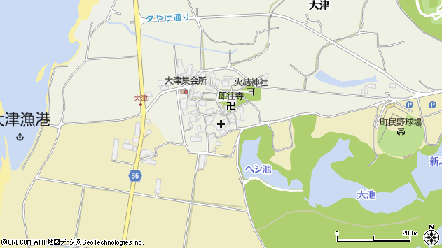 〒925-0164 石川県羽咋郡志賀町大津の地図