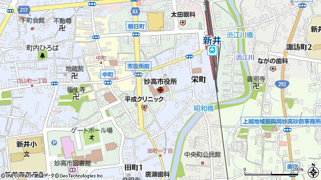 〒944-0000 新潟県妙高市（以下に掲載がない場合）の地図