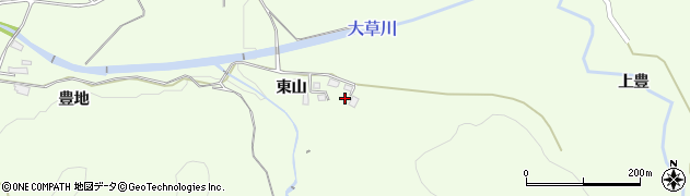 福島県東白川郡棚倉町流東山周辺の地図