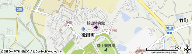 七尾市城山体育館周辺の地図