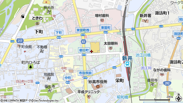 〒944-0043 新潟県妙高市朝日町の地図