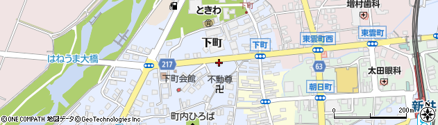 新潟県妙高市下町周辺の地図
