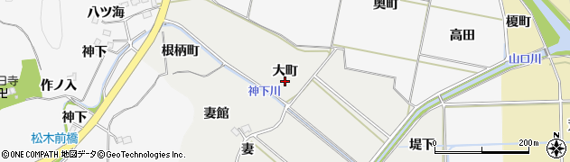 福島県いわき市平下山口（大町）周辺の地図