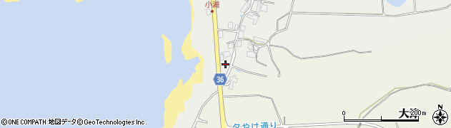 石川県志賀町（羽咋郡）小浦（ヘ）周辺の地図
