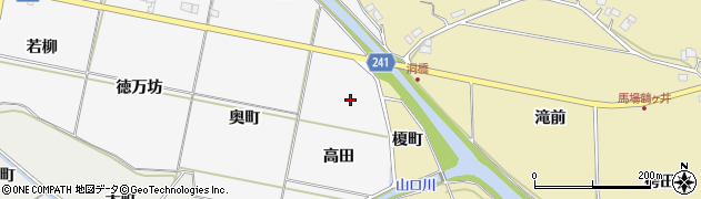 福島県いわき市平上高久（高田）周辺の地図