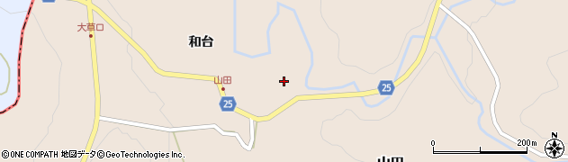福島県棚倉町（東白川郡）山田（市渡戸）周辺の地図