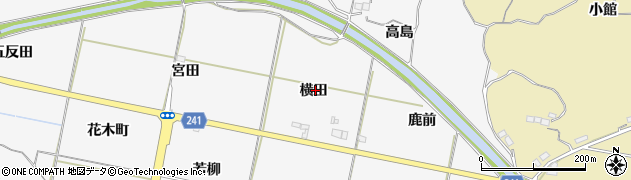 福島県いわき市平上高久（横田）周辺の地図