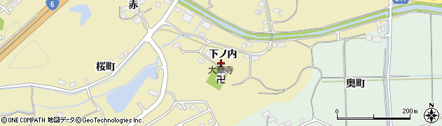 福島県いわき市平中山（下ノ内）周辺の地図