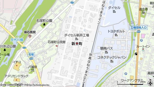 〒944-0019 新潟県妙高市新工町の地図