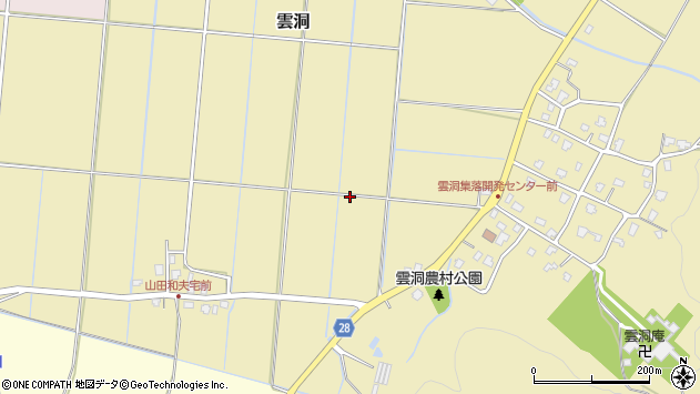 〒949-6542 新潟県南魚沼市雲洞の地図