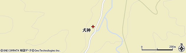 福島県白河市表郷金山犬神周辺の地図