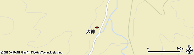 福島県白河市表郷金山（犬神）周辺の地図
