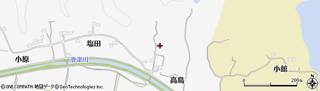 福島県いわき市平上高久（高島）周辺の地図