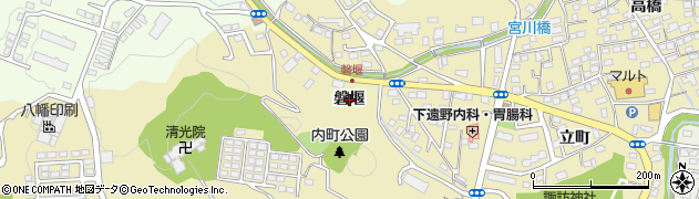 福島県いわき市内郷内町磐堰周辺の地図