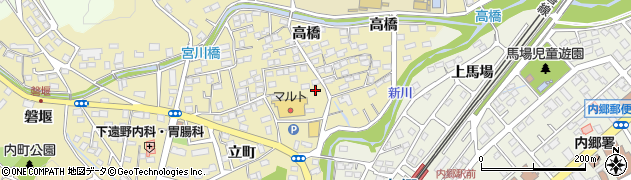 福島県いわき市内郷内町（堤田）周辺の地図