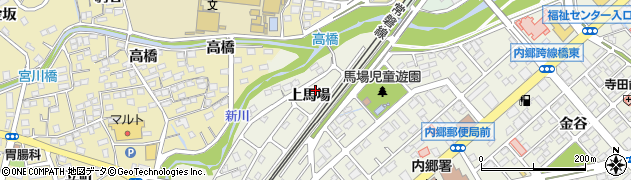 福島県いわき市内郷綴町（上馬場）周辺の地図