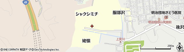 福島県いわき市内郷小島町（シャクシミチ）周辺の地図