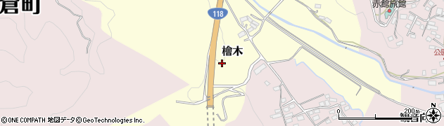 福島県棚倉町（東白川郡）檜木（永沢）周辺の地図