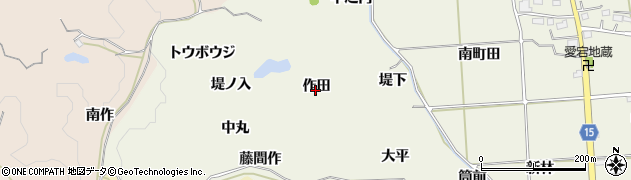 福島県いわき市平藤間（作田）周辺の地図