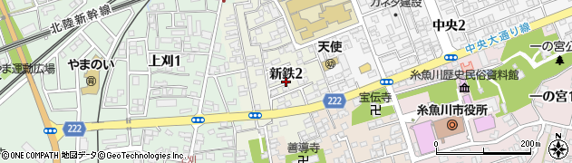 新潟県糸魚川市新鉄周辺の地図