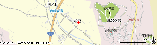 福島県棚倉町（東白川郡）檜木（松沢）周辺の地図