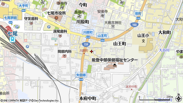 〒926-0053 石川県七尾市上府中町の地図