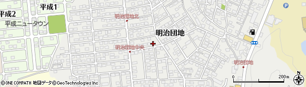 福島県いわき市明治団地周辺の地図
