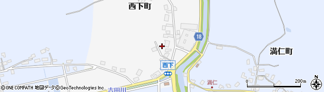 石川県七尾市西下町周辺の地図