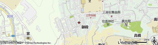 福島県いわき市内郷高坂町（御殿）周辺の地図