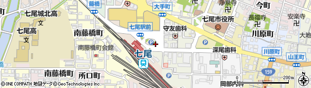 七尾駅周辺の地図
