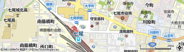 北鉄能登バス株式会社　七尾駅前センター周辺の地図