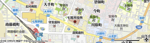 石川県七尾市周辺の地図