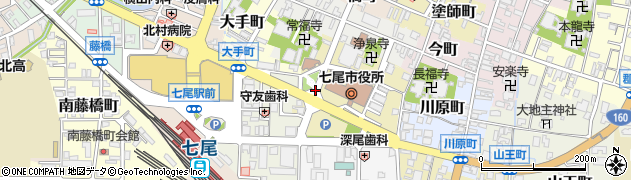 七尾市役所周辺の地図