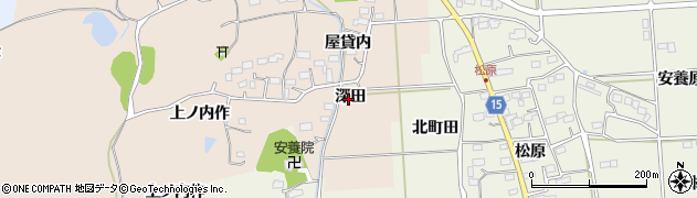 福島県いわき市平下大越（深田）周辺の地図