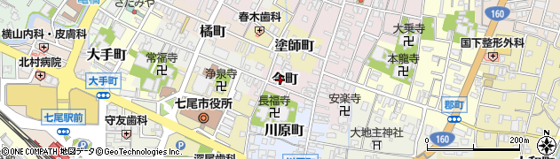 石川県七尾市今町周辺の地図