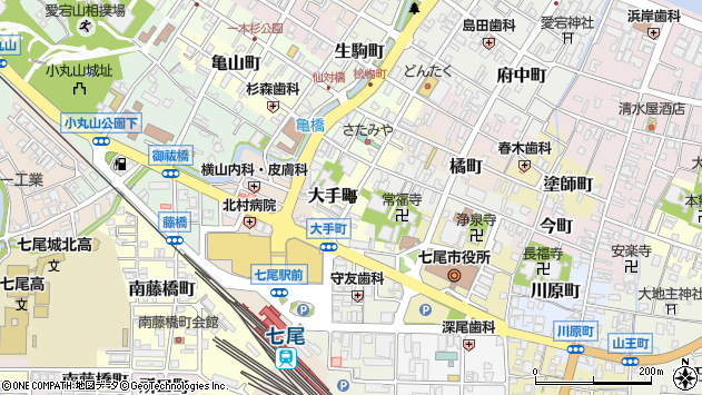 〒926-0047 石川県七尾市大手町の地図