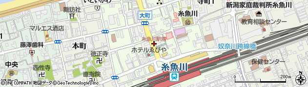 糸魚川駅前周辺の地図