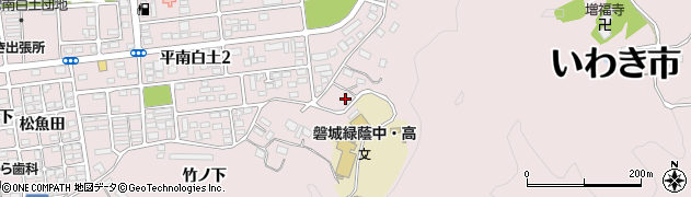 福島県いわき市平南白土（勝負田）周辺の地図