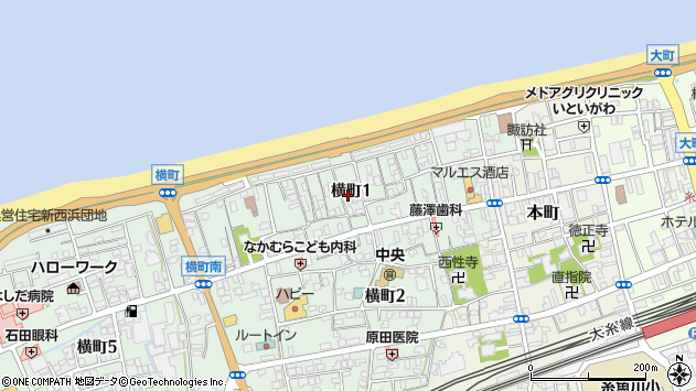 〒941-0067 新潟県糸魚川市横町の地図