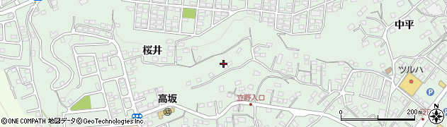 福島県いわき市内郷高坂町（桜井）周辺の地図