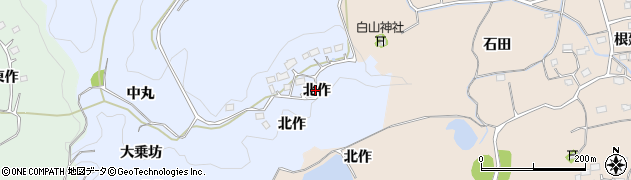 福島県いわき市平上大越（北作）周辺の地図