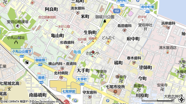 〒926-0048 石川県七尾市桧物町の地図